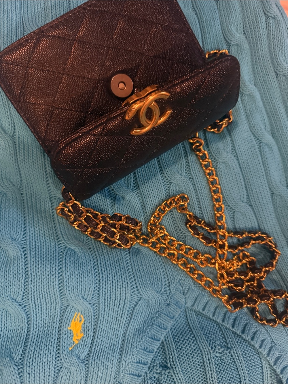 CHANEL Black Quilted Leather Crossbody with Gold CC Hardware - Picture 3 of 5